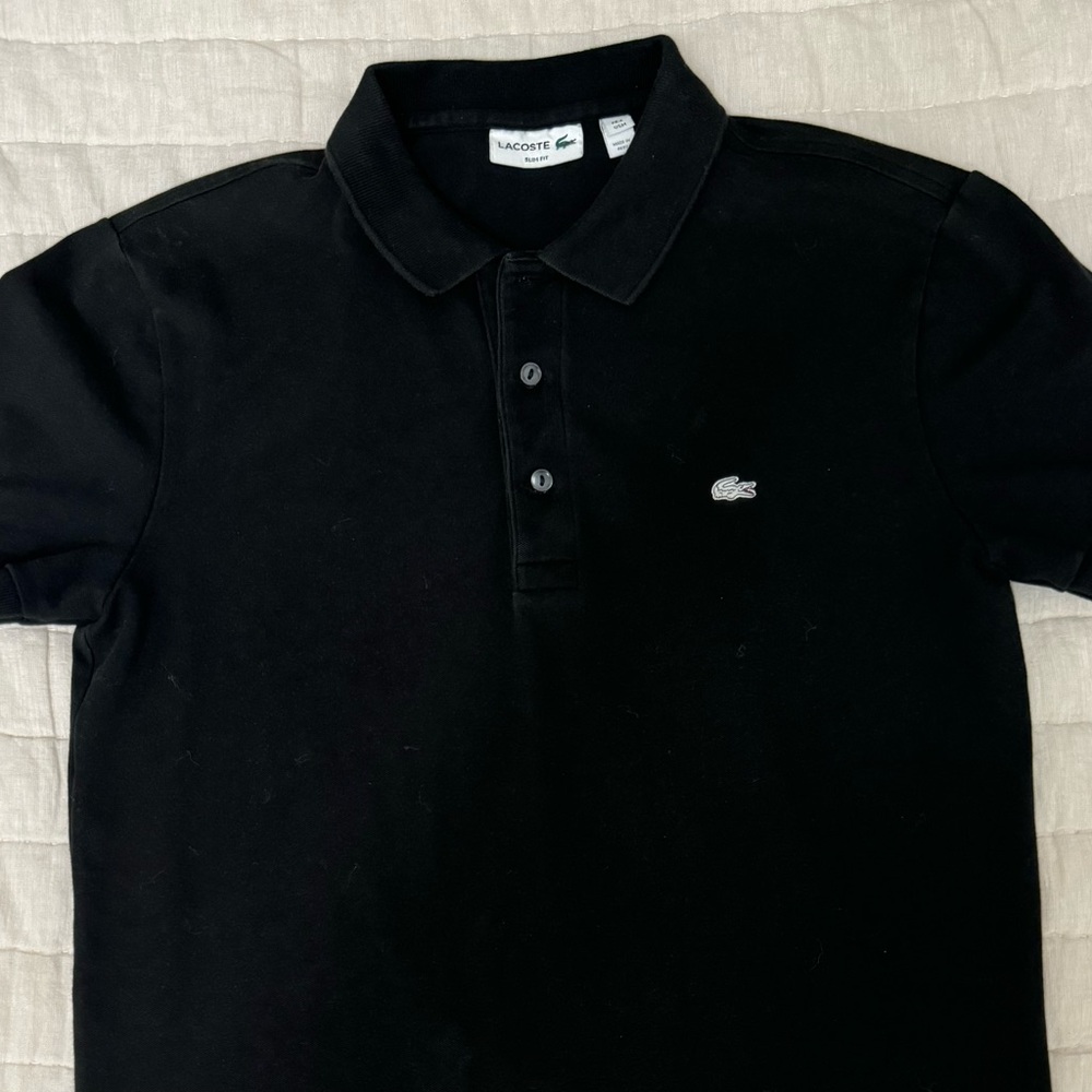 Lacoste® for J.Crew polo shirt - Black - Slim Fit - Size Medium 4 - Men’s